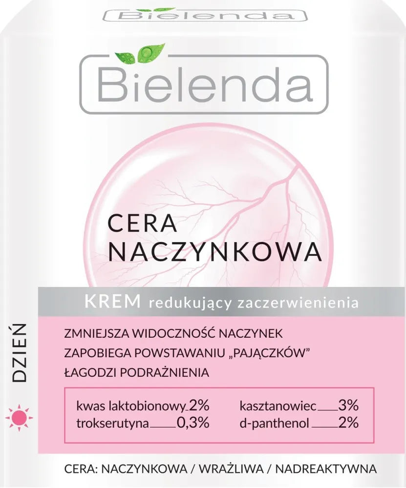 Bielenda Capillary Cream mažinantis paraudimą dienai 50ml - Kosmetika
