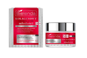 BIELENDA COLLAGEN SM Kremas 50+ Stangrinantis-Atstatantis Dienai ir Nakčiai 50ml - Kosmetika