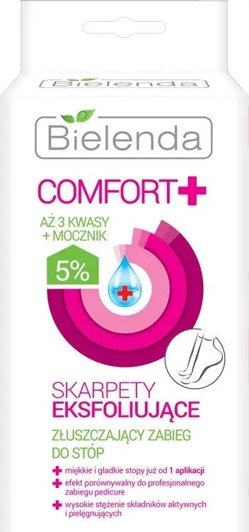 Bielenda Comfort + Exfoliacinės pėdų kojinės 1 pakelis - 2 vnt. - Kosmetika