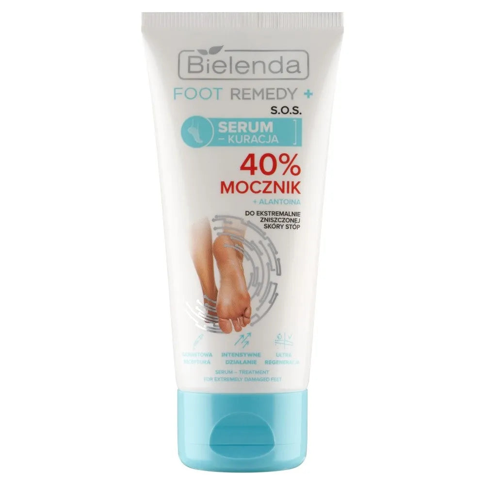 BIELENDA Foot Remedy + Serum-Treatment S.O.S. skirtas itin pažeistai pėdų odai - 40% Urea 50ml - Kosmetika