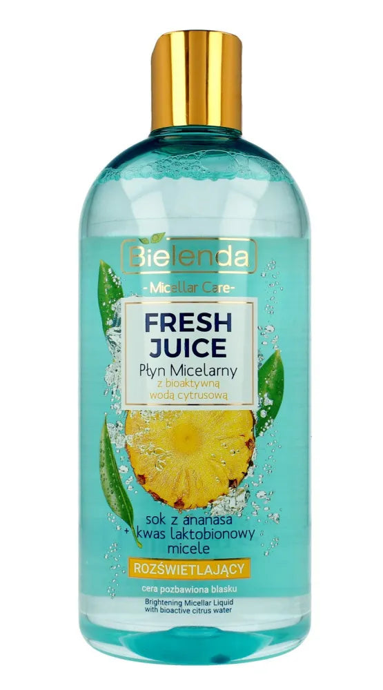 Bielenda Fresh Juice Illuminating Micellar Water su citrusų vandeniu ananasų 500ml - Kosmetika