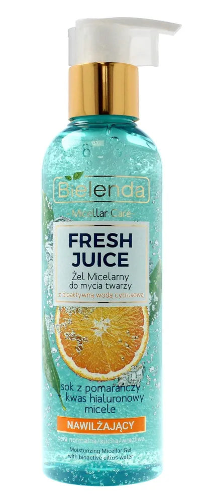 Bielenda Fresh Juice Micellar Gel Drėkinantis su Citrusų Vandeniu Apelsinų 190g - Kosmetika