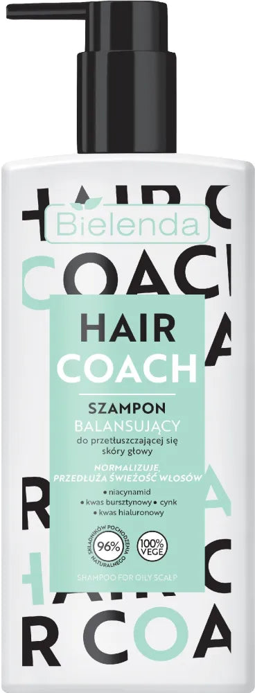 BIELENDA Hair Coach Balansuojantis šampūnas riebiems plaukams 300ml - Kosmetika