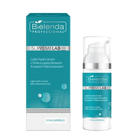 BIELENDA PROFESSIONAL Supremelab Hyalu Minerals Lengvas hidro-kremas su maža molekulinė masė Hialurono Rūgštimi 50 ml