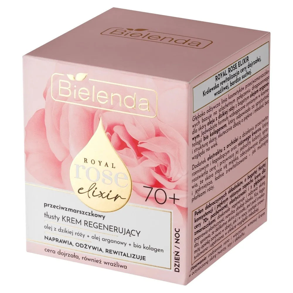 BIELENDA ROYAL ROSE ELIXIR Kremas 70+ regeneruojantis 50ml - Kosmetika
