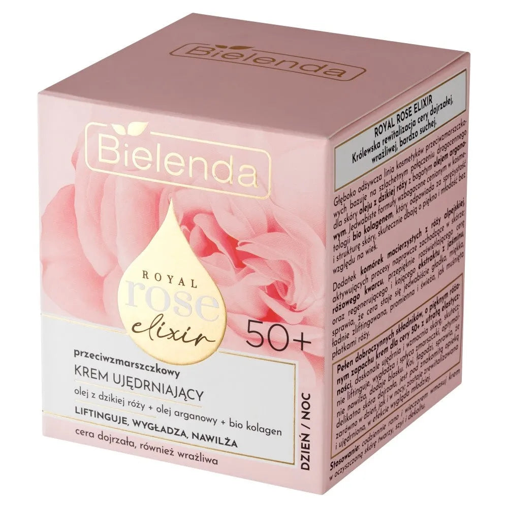 BIELENDA ROYAL ROSE ELIXIR Stangrinamasis kremas 50+ 50ml - Kosmetika