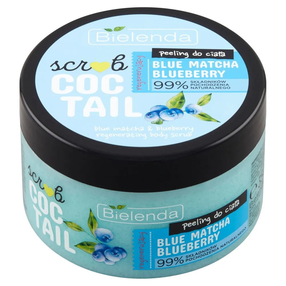 Bielenda Scrub Coctail Regeneruojantis kūno šveitiklis Blue Matcha & Blueberry 350g - Kosmetika