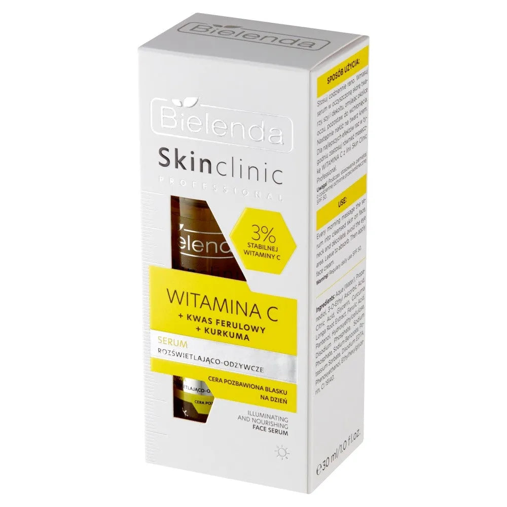 Bielenda Skin Clinic Professional Vitamin C Šviesinantis ir maitinantis serumas dienai 30ml - Kosmetika