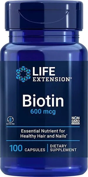 Biotin 600mcg - 100 caps - Life Extension - Papildai