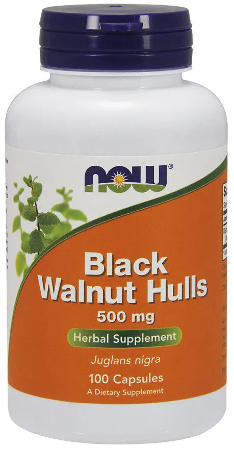 Black Walnut Hulls 500mg - 100 caps - NOW Foods - Papildai