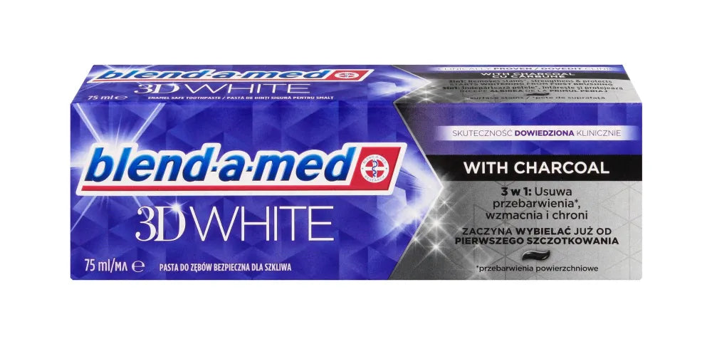 BLEND-A-MED 3D White Charcoal Whitening Toothpaste 75 ml - Higiena