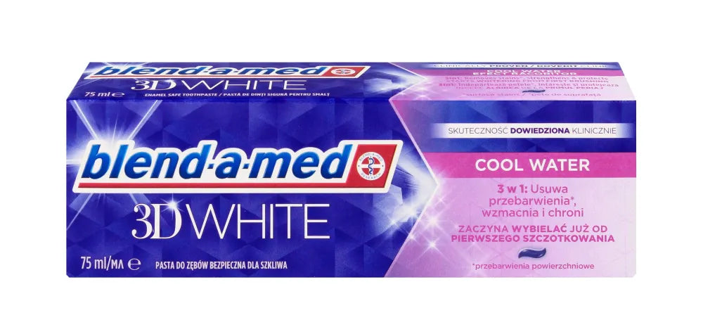 BLEND-A-MED 3D White Cool Water Whitening Toothpaste 75 ml. - Higiena