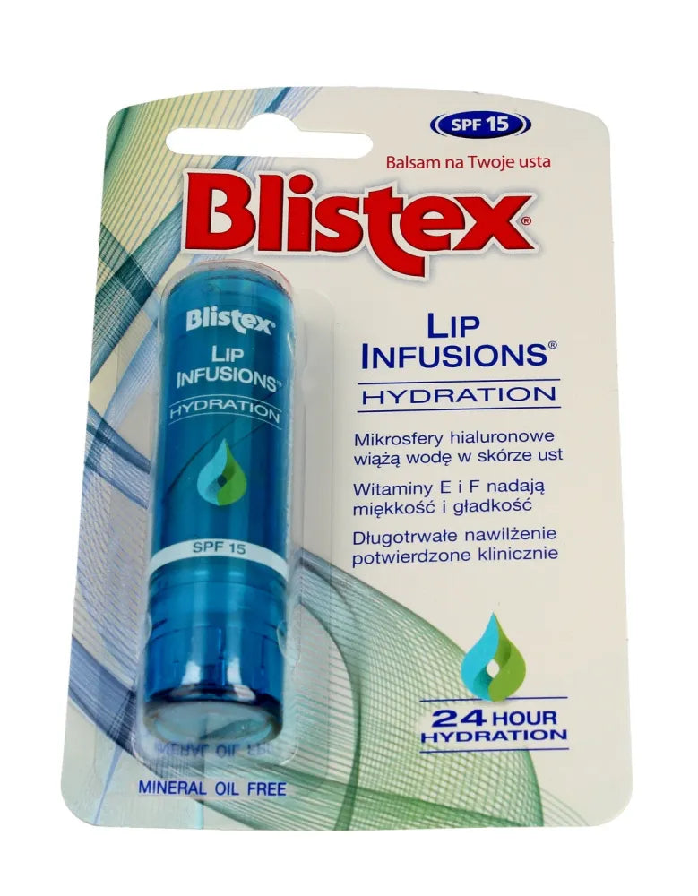 Blistex Lip Infusions Drėkinantis Lūpų Balsamas SPF15 3.7g - Kosmetika