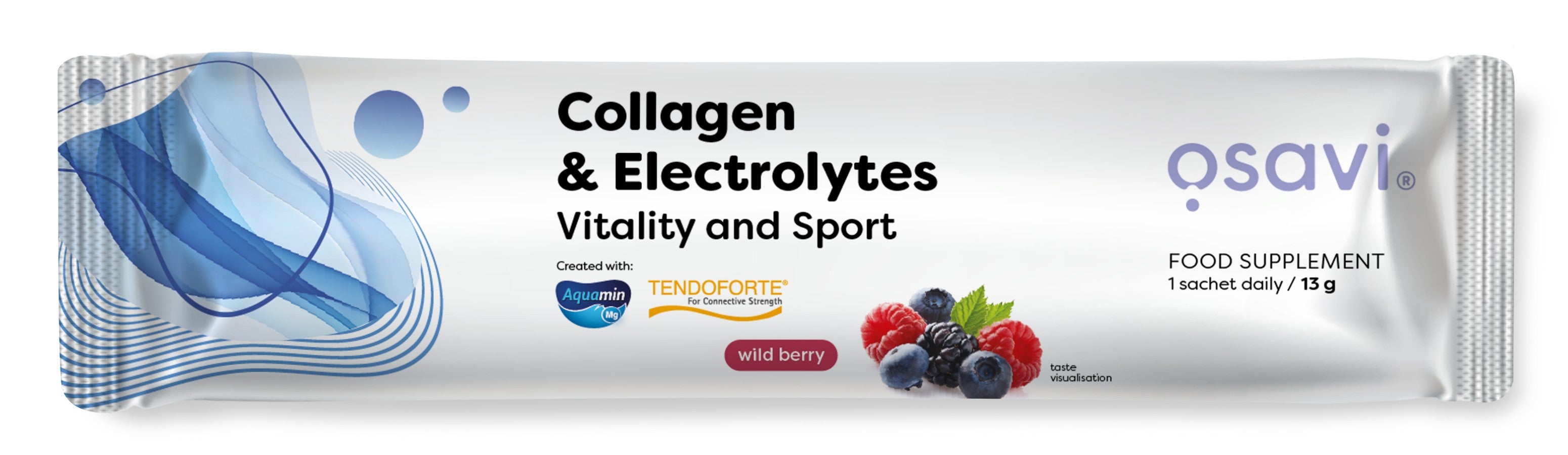 Collagen Electrolytes Vitality and Sport, Wild Berry - 13g (1 serving) - Osavi
