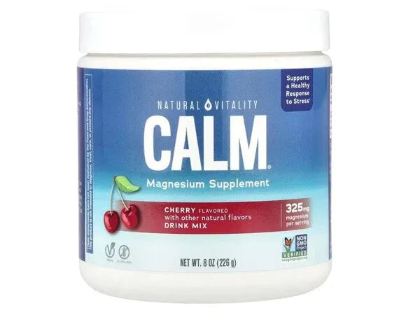 Calm Magnesium Powder Cherry - 226g - Natural Vitality - Papildai
