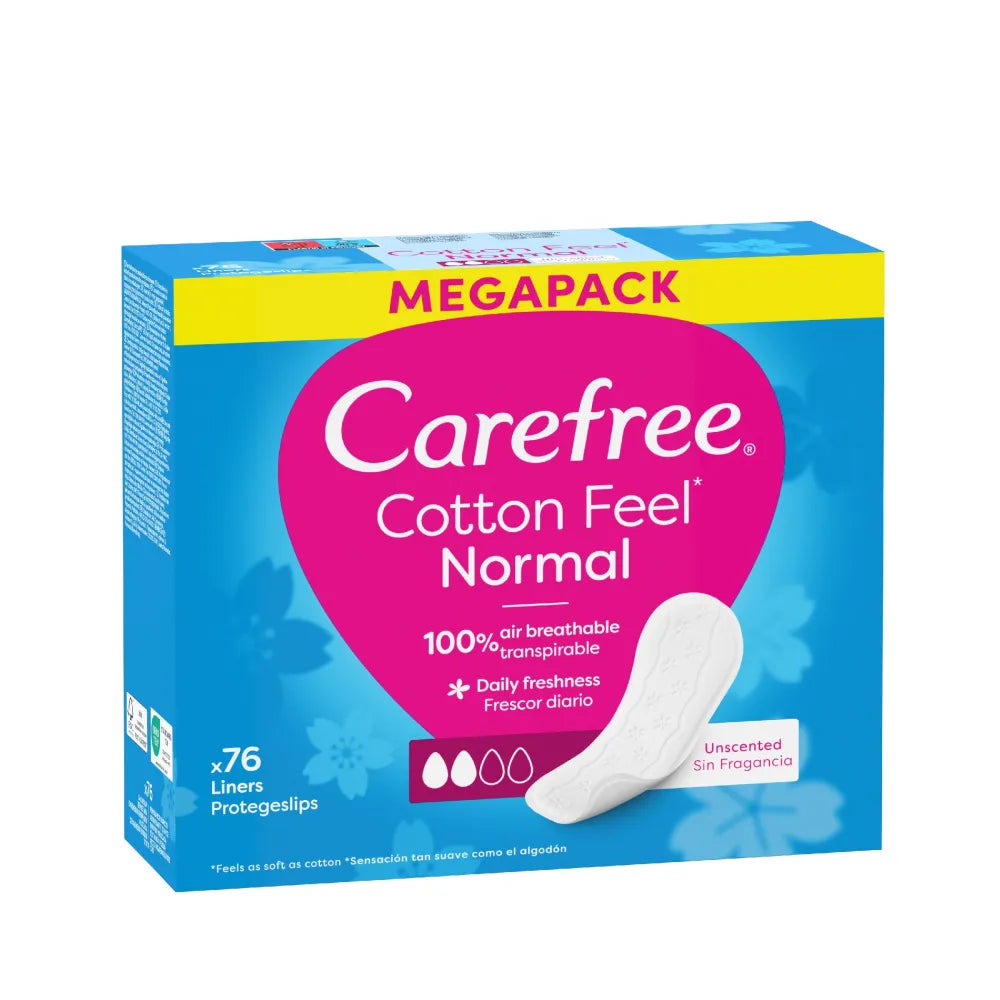 CAREFREE Cotton Feel unscented sanitary pads - normal 1op.-76pcs - Higiena