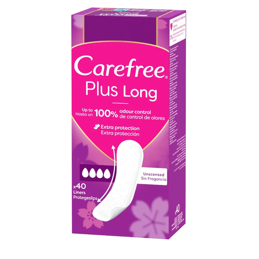 CAREFREE PLUS LONG higieniniai paketai 40 vnt. - Kosmetika