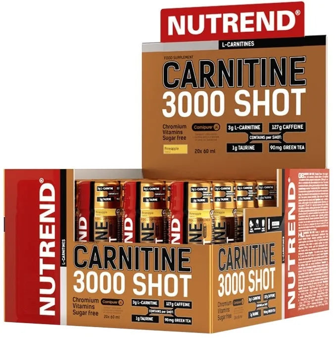Carnitine 3000 Shot Orange - 20 x 60 ml - Nutrend - Sporto papildai