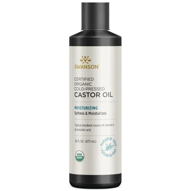 Castor Oil - Drėkinantis ricinos aliejus odai - 473 ml - Swanson - Kosmetika