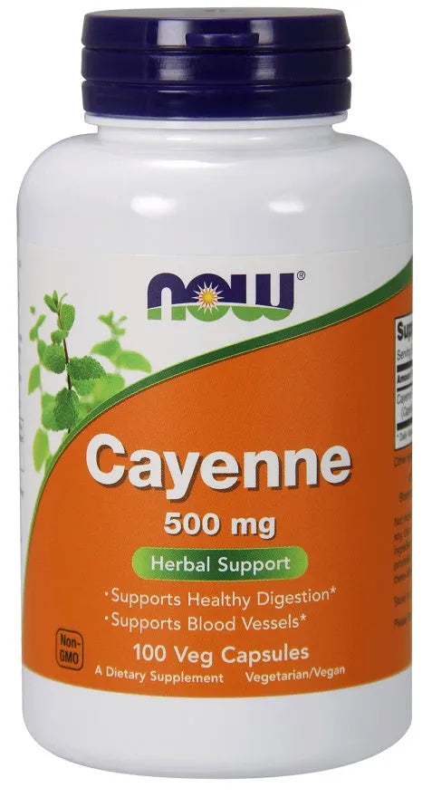 Cayenne 500mg - 100 vcaps - NOW Foods - Papildai