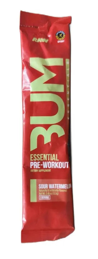 CBUM Essential Pre-Workout Sour Watermelon - 13.5g (1 serving) - Raw Nutrition - Sporto papildai