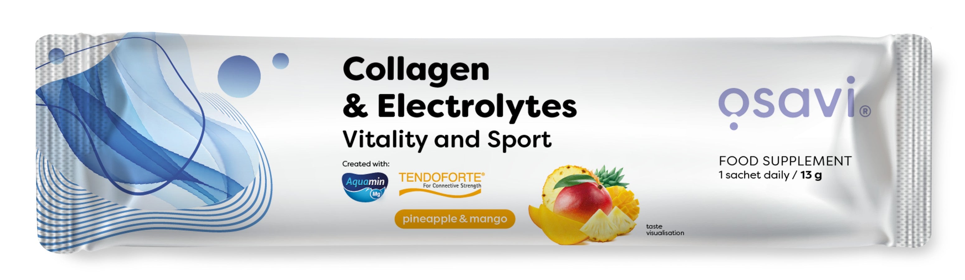 Collagen Electrolytes Vitality and Sport, Pineapple & Mango - 13g (1 serving) - Osavi