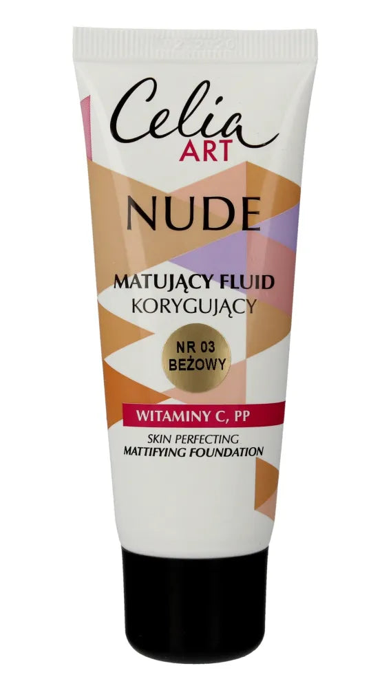 Celia Art Nude Matizuojantis Korreguojantis Skystis Nr. 03 Bežinis 30ml - Kosmetika