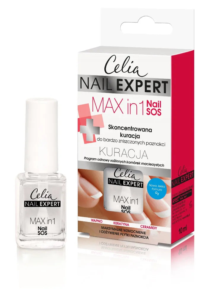 Celia Nail Expert Koncentruota Nagų Priežiūra Max 1 SOS 10ml - Kosmetika