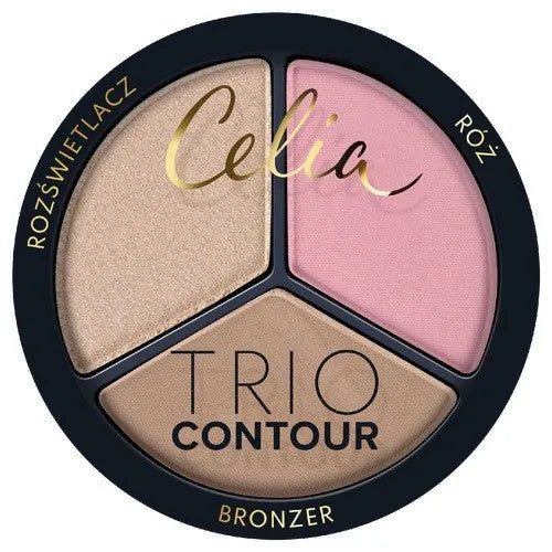 CELIA Trio Contour Powder veido kontūravimo rinkinys 01 - Kosmetika
