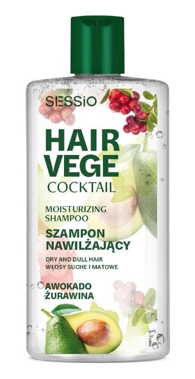 CHANTAL Sessio Hair Vege Drėkinamasis Šampūnas Plaukams - Avokadas ir Spanguolė 300 ml - Kosmetika