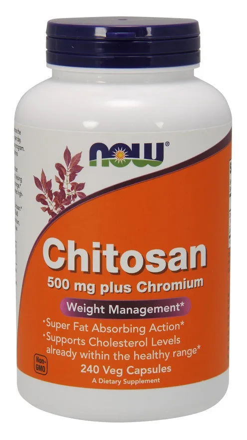 Chitosan 500mg Plus Chromium - 240 vcaps - NOW Foods - Papildai