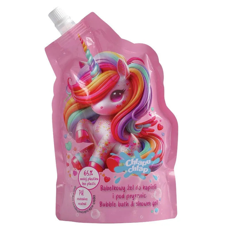CHLAPU CHLAP Bubble bath and shower gel doypack - cotton candy scent 400 ml - Kosmetika