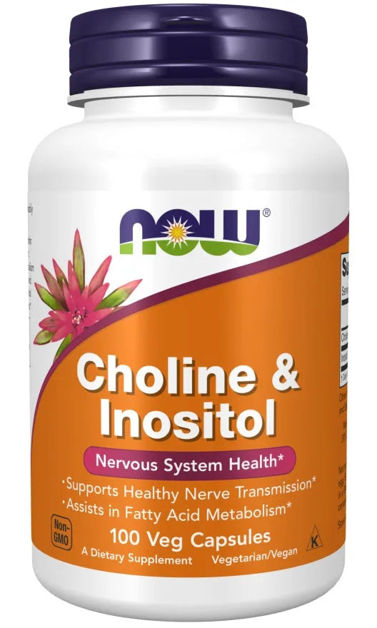 Choline and Inositol - 100 vcaps - NOW Foods - Papildai