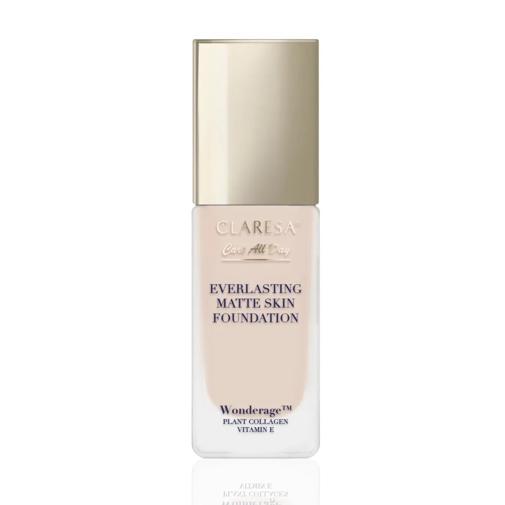 CLARESA Care All Day Everlasting Matte Skin Foundation Matinis ir išlyginantis toninis kremas 02 Šviesiai smėlinis 32