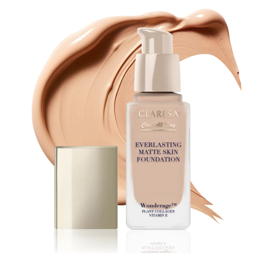 CLARESA Care All Day Everlasting Matte Skin Foundation Matinis ir išlyginantis makiažo pagrindas 06 Natural Tan 32 ml