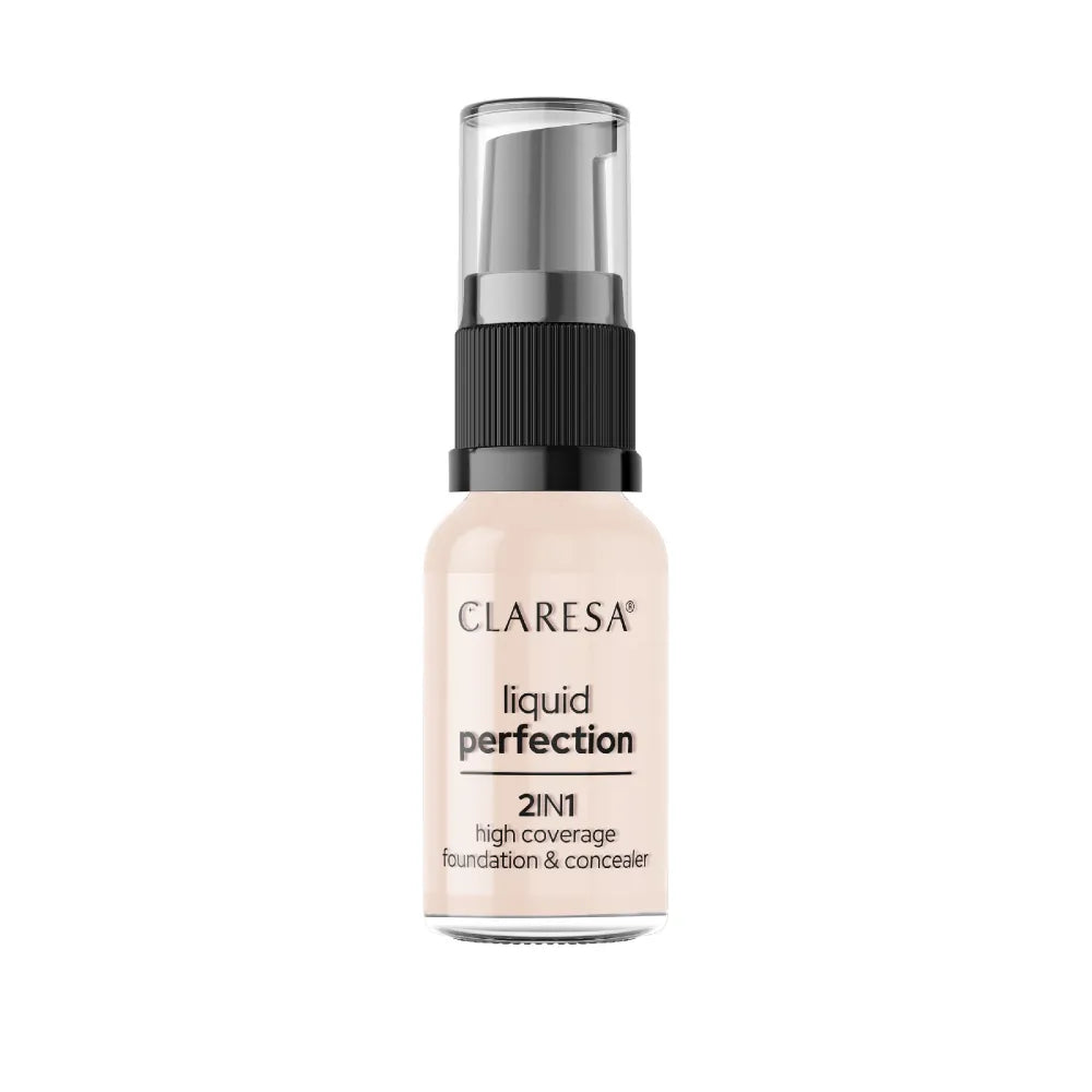 CLARESA Concealer and Foundation in Liquid 2in1 Perfection Nr. 101 Šviesus 18g - Kosmetika