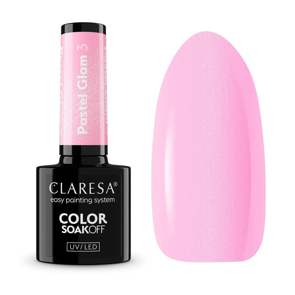 CLARESA Hybrid Nail Polish Pastel Glam 3 - Kosmetika