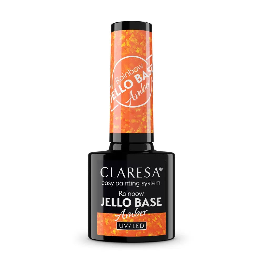 CLARESA N Rainbow Hybrid Nail Polish - Jello Bazė Amber - Kosmetika