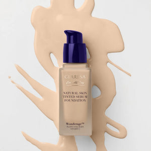 CLARESA Natural Skin Tinted Serum Foundation Primer-Serum with Finish 1W Light Warm 32 ml. - Kosmetika
