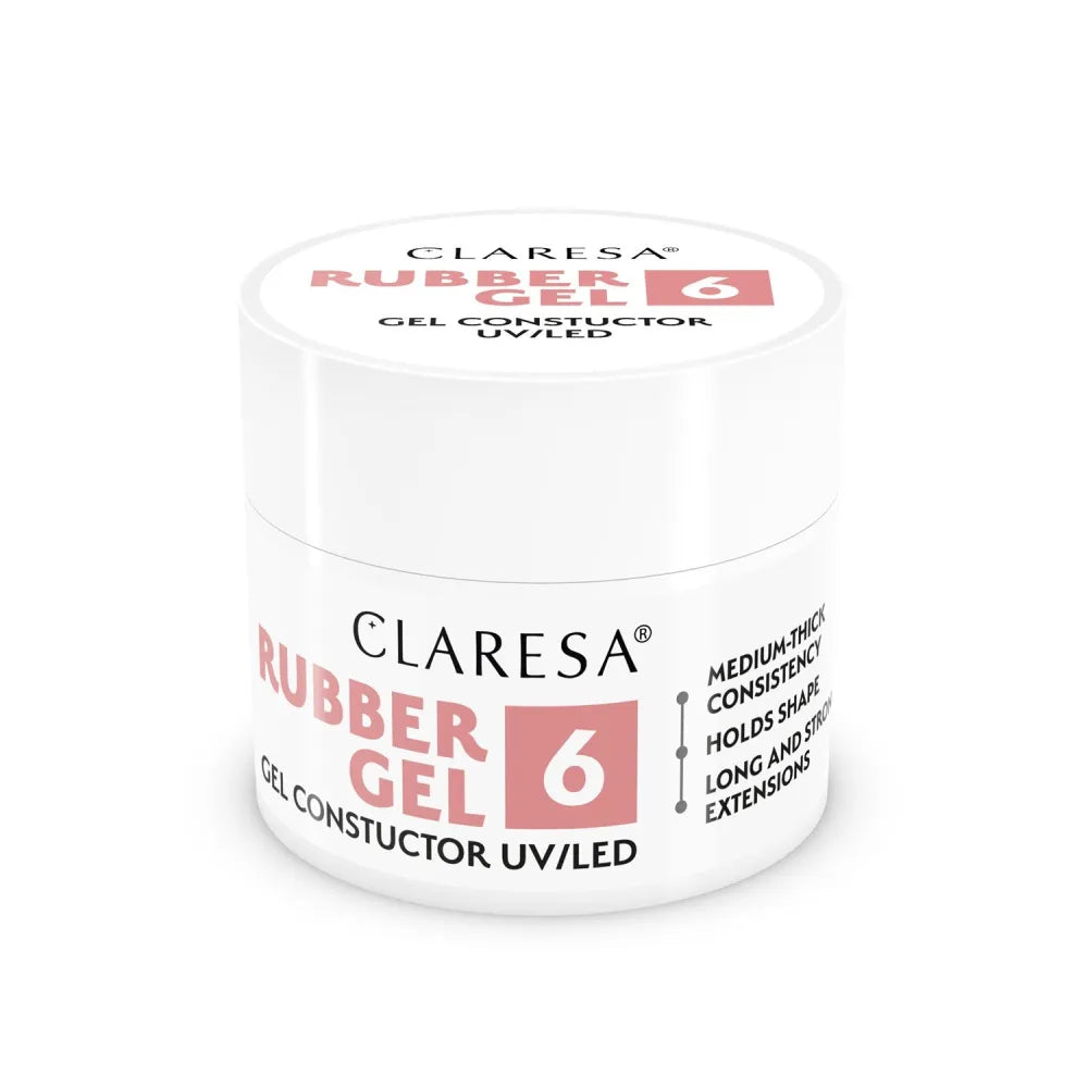 CLARESA Rubber Gel nagams statyti ir pratęsti 06 - 12 g - Kosmetika