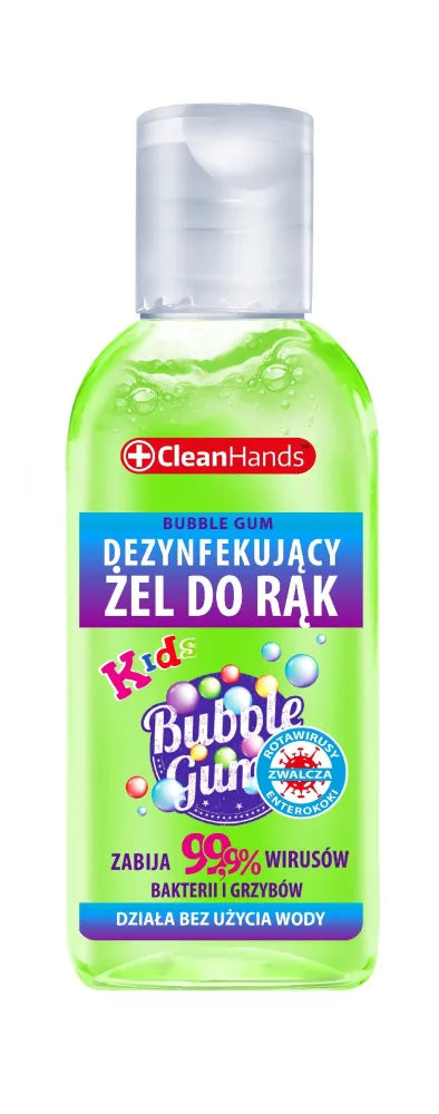 CLEAN HANDS Rankų dezinfekavimo gelis vaikams - Bubble Gum 50 ml - Kosmetika