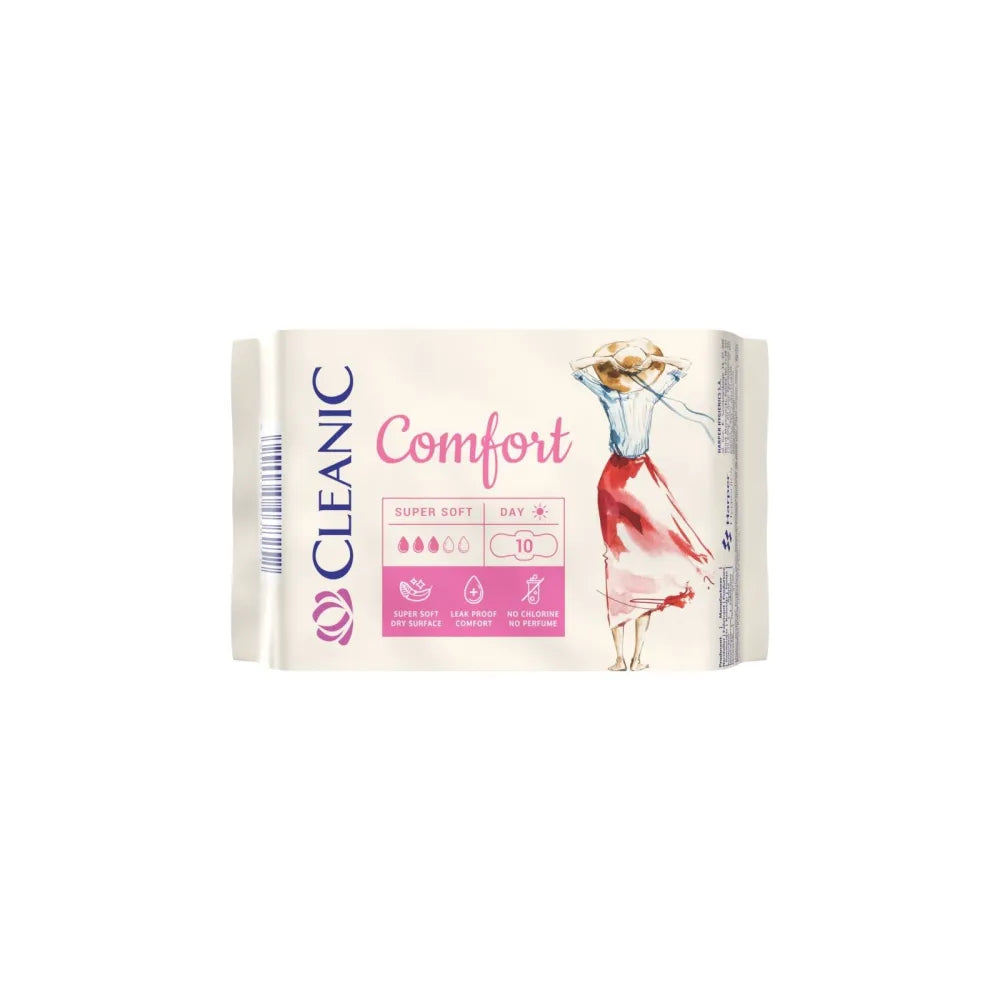 CLEANIC Comfort Daytime Sanitary Pads - 10 pieces - Higiena