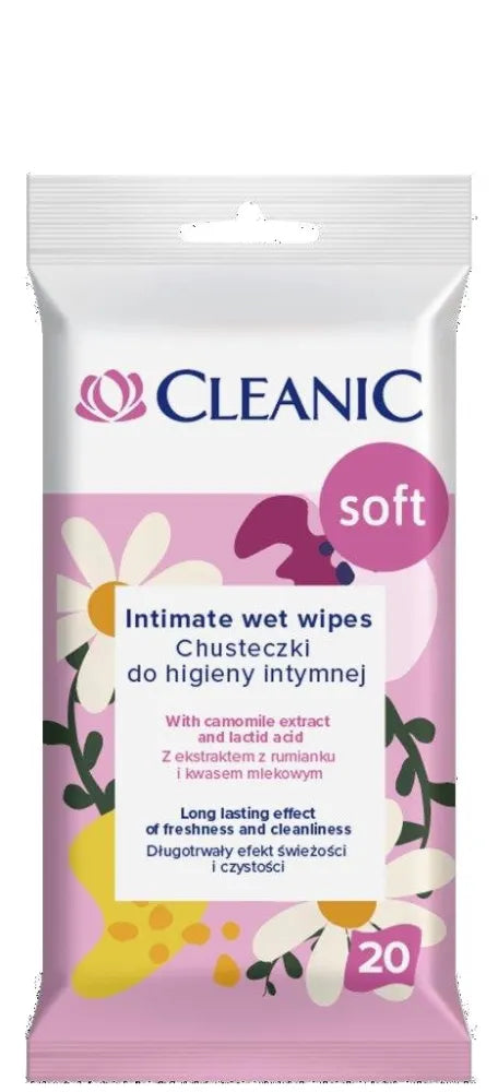 CLEANIC Intymios Higienos Servetėlės - Minkštos - 1 pakuotė - 20 vnt. - Kosmetika