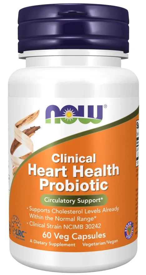 Clinical Heart Health Probiotic - 60 vcaps - NOW Foods - Papildai