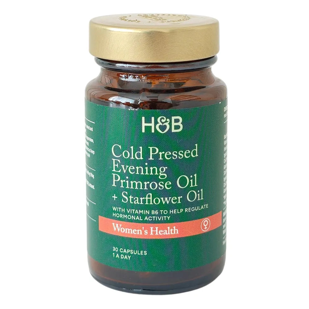 Cold Pressed Evening Primrose Oil + Starflower - 30 caps - Holland & Barrett - Papildai