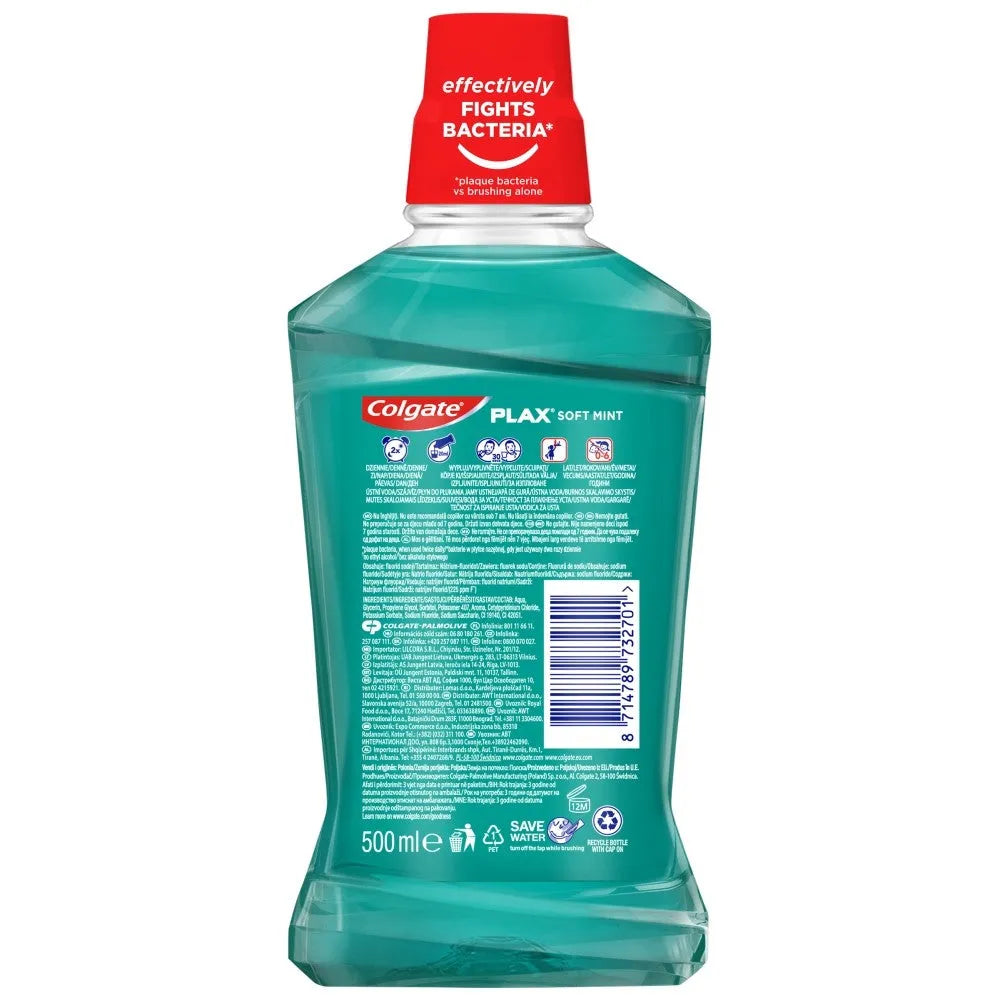 COLGATE Plax Soft Mint burnos skalavimo skystis 500ml - Kosmetika