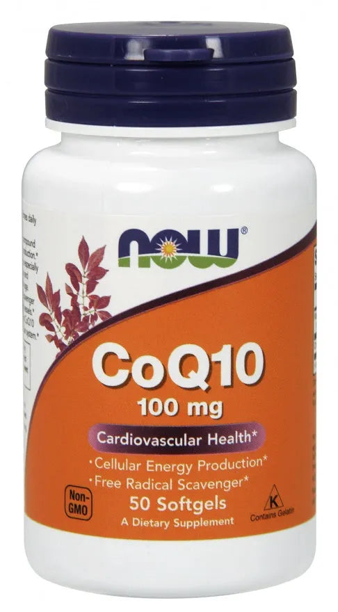 CoQ10 100mg - 50 softgels - NOW Foods - Papildai