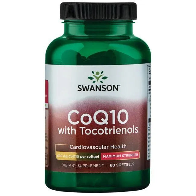 CoQ10 with Tocotrienols - 600 mg - N60 - Kofermentas su tokotrienoliais - Swanson - Papildai