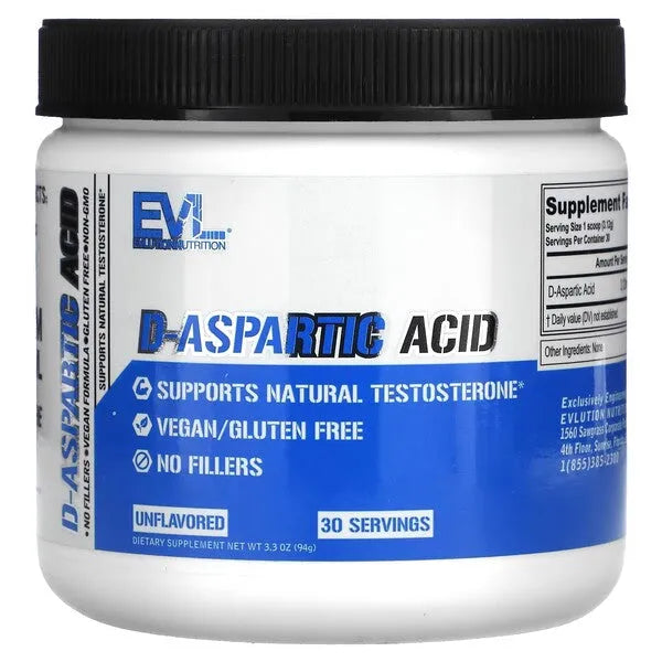 D-Aspartic Acid - 94g - EVLution Nutrition - Sporto papildai