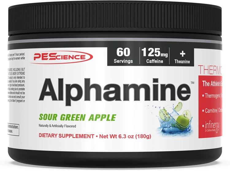 Alphamine, Sour Green Apple - 180g - PEScience